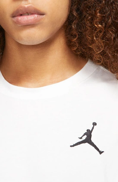 Shop Jordan Jumpman Embroidered T-shirt In White/ Black