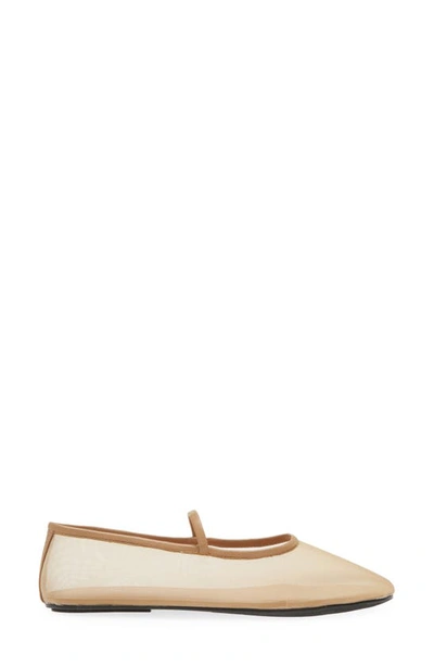 Shop Jeffrey Campbell Mesh Mary Jane Flat In Natural