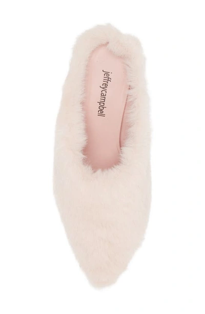 Shop Jeffrey Campbell Faux Fur Mule In Pink
