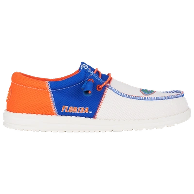 Shop Heydude Mens Florida Gators  Florida Wally Tri Slides In Orange/blue