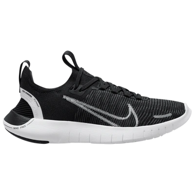 Shop Nike Womens  Free Rn Flyknit Next Nature In Black/white/anthracite