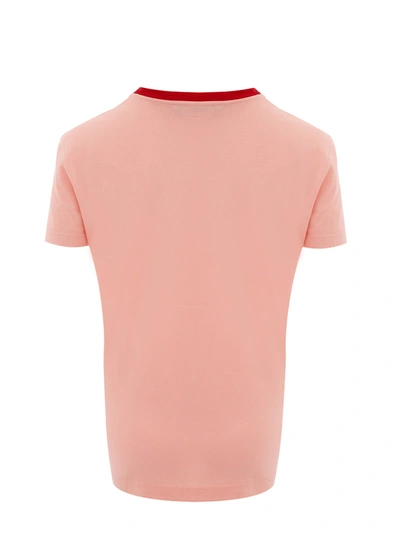 Shop Dolce & Gabbana Pink Cotton T-shirt With Printed Women's Logo