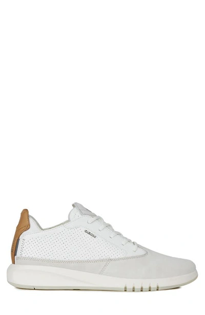 Shop Geox Aerantis 2 Sneaker In Papyrus/ White Suede