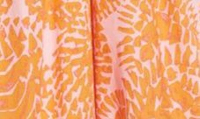 Shop A.l.c Laura Print Cutout Cotton Sundress In Citrouille/ Rose