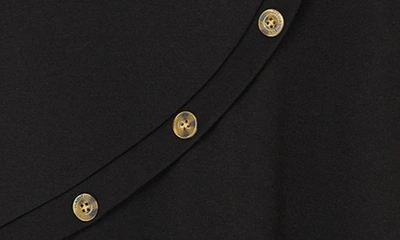 Shop Habitual Kids' Button Long Sleeve A-line Dress In Black