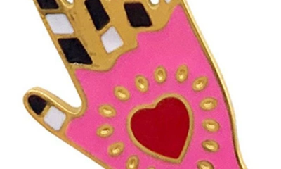 Shop Adornia Hamsa Heart Pendant Necklace In Gold