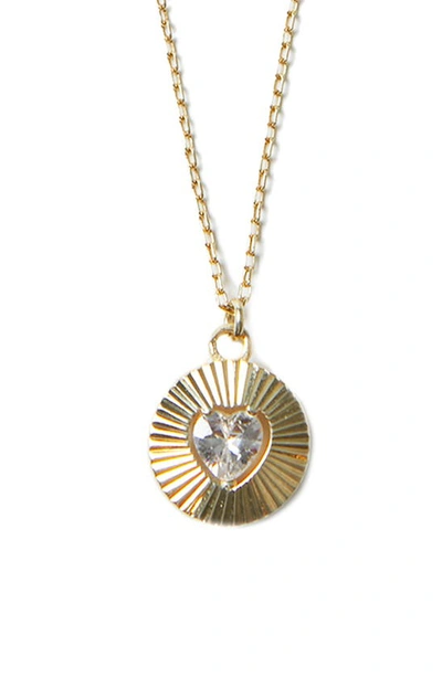Argento Vivo Diamond Heart Pendant Necklace In Gold