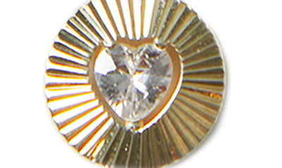 Shop Argento Vivo Sterling Silver Diamond Heart Pendant Necklace In Gold