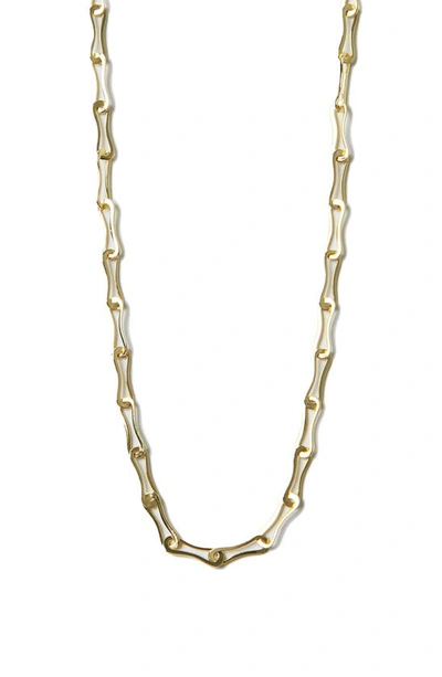 Shop Argento Vivo Sterling Silver Paper Clip Chain Necklace In Gold