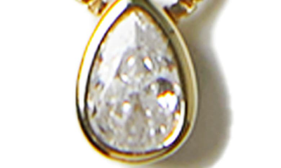Shop Argento Vivo Sterling Silver Cubic Zirconia Pendant Necklace In Gold