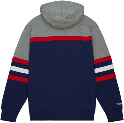 Shop Mitchell & Ness Navy Howard Bison Head Coach Pullover Hoodie