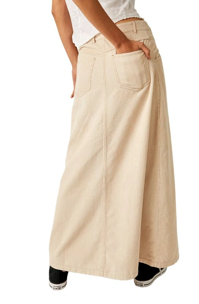 Free People As You Are Corduroy Maxi Skirt In Beechwood