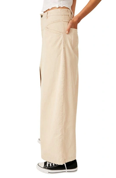 Free People As You Are Corduroy Maxi Skirt In Beechwood