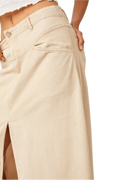 Free People As You Are Corduroy Maxi Skirt In Beechwood