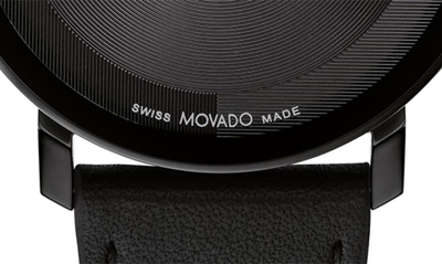 Shop Movado Bold Evolution 2.0 Leather Strap Watch, 40mm In Black