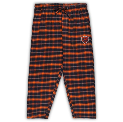 Concepts Sport Women's  Navy Chicago Bears Plus Size Badge T-shirt And Flannel Pants Sleep Set In Navy