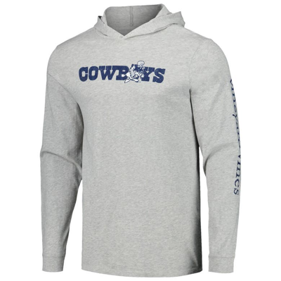 Shop Vineyard Vines Heather Gray Dallas Cowboys Wordmark Retro Joe Long Sleeve Hoodie T-shirt