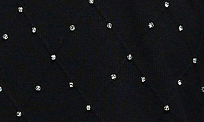 Shop River Island Leonie Crystal Embellished Long Sleeve Sweater Dress In Black