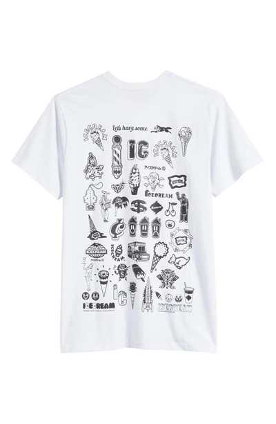 Shop Icecream Stagger Graphic T-shirt In White