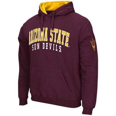 Shop Colosseum Maroon Arizona State Sun Devils Double Arch Pullover Hoodie