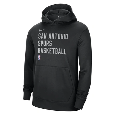 Shop Nike Unisex  Black San Antonio Spurs 2023/24 Performance Spotlight On-court Practice Pullover Hoodie
