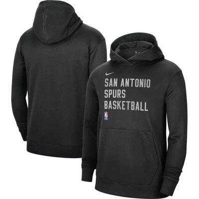Shop Nike Unisex  Black San Antonio Spurs 2023/24 Performance Spotlight On-court Practice Pullover Hoodie