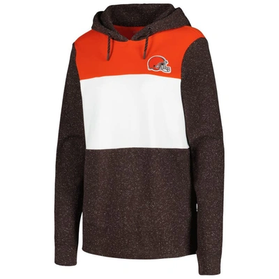 Shop Antigua Brown Cleveland Browns Wicket Pullover Hoodie