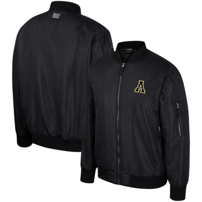 Shop Colosseum Black Appalachian State Mountaineers Full-zip Bomber Jacket
