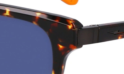 Shop Shinola 52mm Modified Rectangular Sunglasses In Dark Amber Tortoise