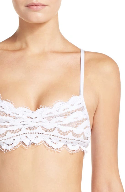 Pilyq Scalloped Lace Bikini Top In Water Lily