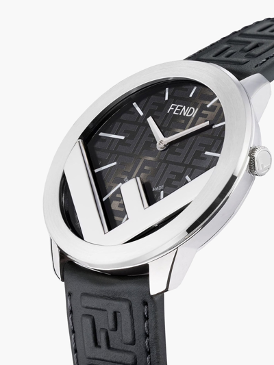 Shop Fendi Man F Is  Man Black Watches
