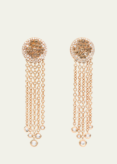 Shop Pomellato 18k Rose Gold Sabbia Earrings With Diamonds