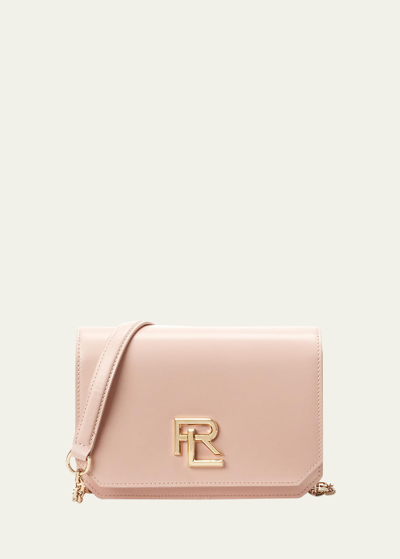 Shop Ralph Lauren Rl 888 Mini Leather Chain Crossbody Bag In Blush