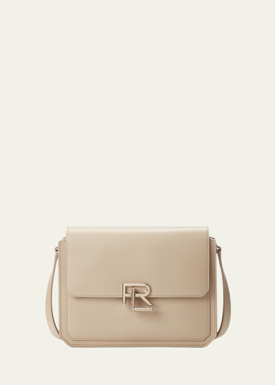 Shop Ralph Lauren Rl 888 Flap Leather Crossbody Bag In Fawn