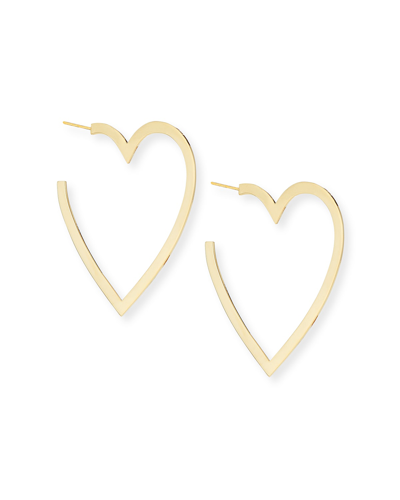 Shop Jennifer Zeuner Larissa Medium Heart-hoop Earrings In Silver
