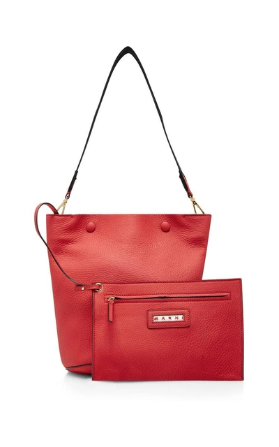 Shop Marni Leather Shoulder Bag