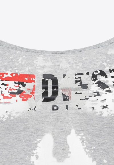 Shop Diesel D-hoper-devo Midi Dress In Gray