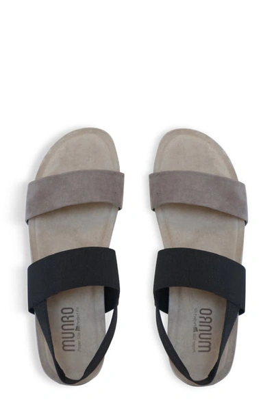 Shop Munro Pisces Sandal In Slate Grey Nubuck