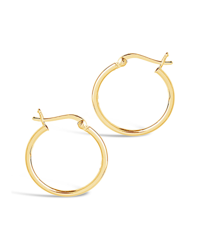 Sterling Forever 14k Over Silver Hoops