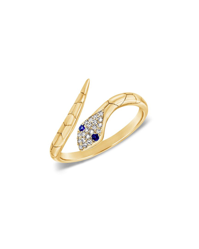 Shop Sabrina Designs 14k 0.06 Ct. Tw. Diamond & Sapphire Snake Ring