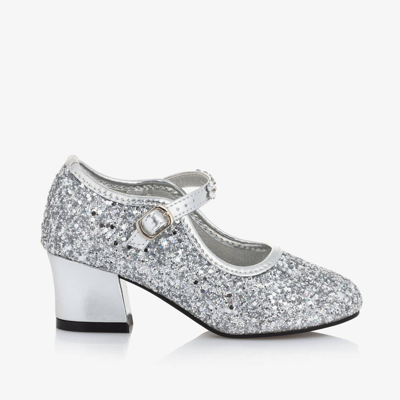 Shop Souza Girls Silver Glitter Heeled Shoes