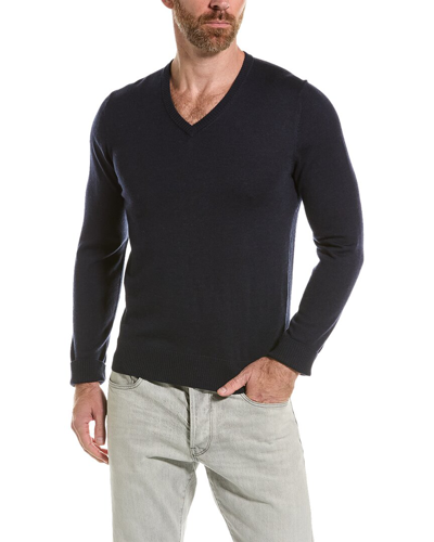 Shop Mette Merino Wool V-neck Sweater In Blue