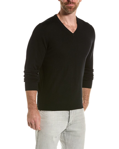 Shop Mette Merino Wool V-neck Sweater In Black