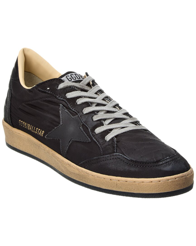 Shop Golden Goose Ballstar Nylon & Leather Sneaker In Black