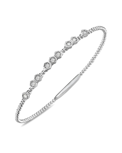 Shop Forever Creations Usa Inc. Forever Creations 14k 0.28 Ct. Tw. Diamond Flexible Bangle Bracelet