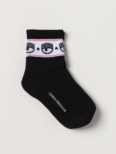 Shop Chiara Ferragni Socks  Woman Color Black