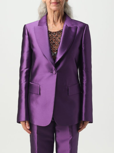 Shop Alberta Ferretti Blazer  Woman Color Violet