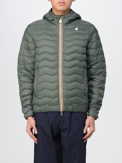 K-way Valentine Quilted Warm Zipped Jacket In Green