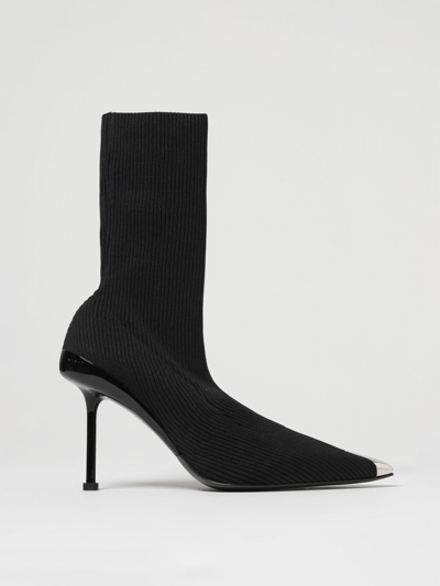 Shop Alexander Mcqueen Ankle Boots In Ribbed Knit In Black