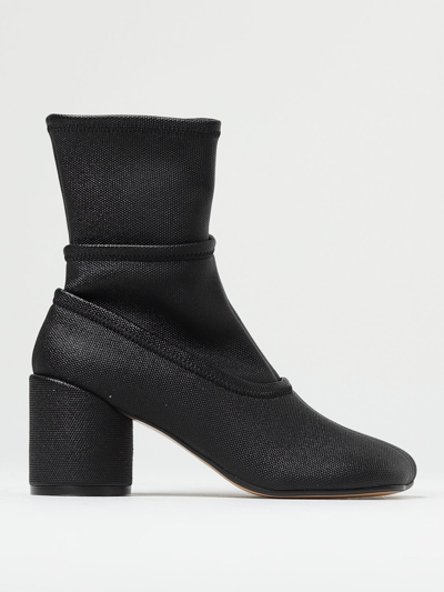 Shop Mm6 Maison Margiela Flat Ankle Boots  Woman Color Black